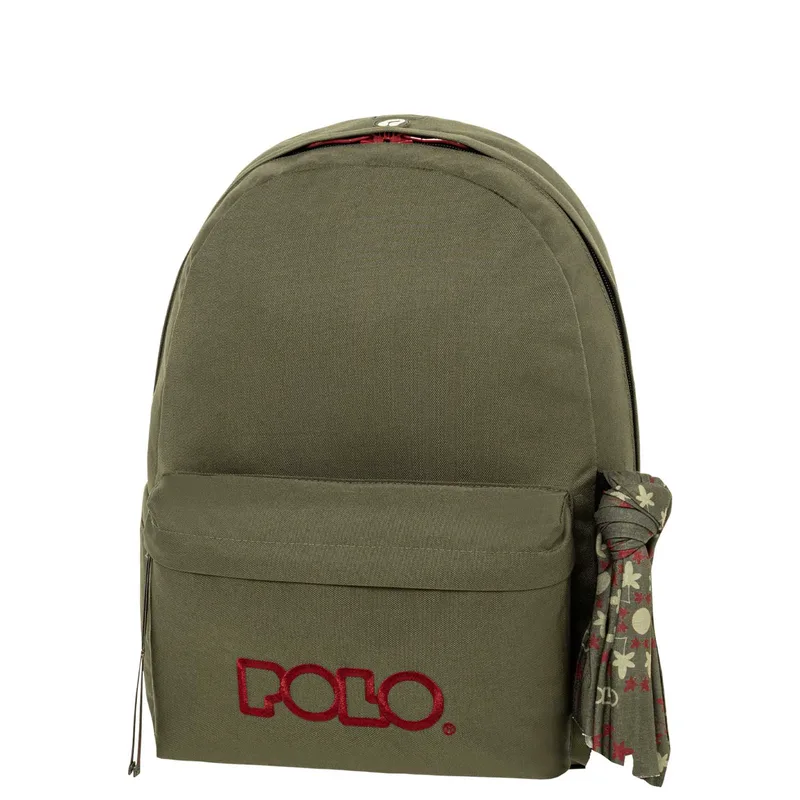 Τσάντα πλάτης Polo Original with Scarf - Χακί/Μπορντό (901135-6533)