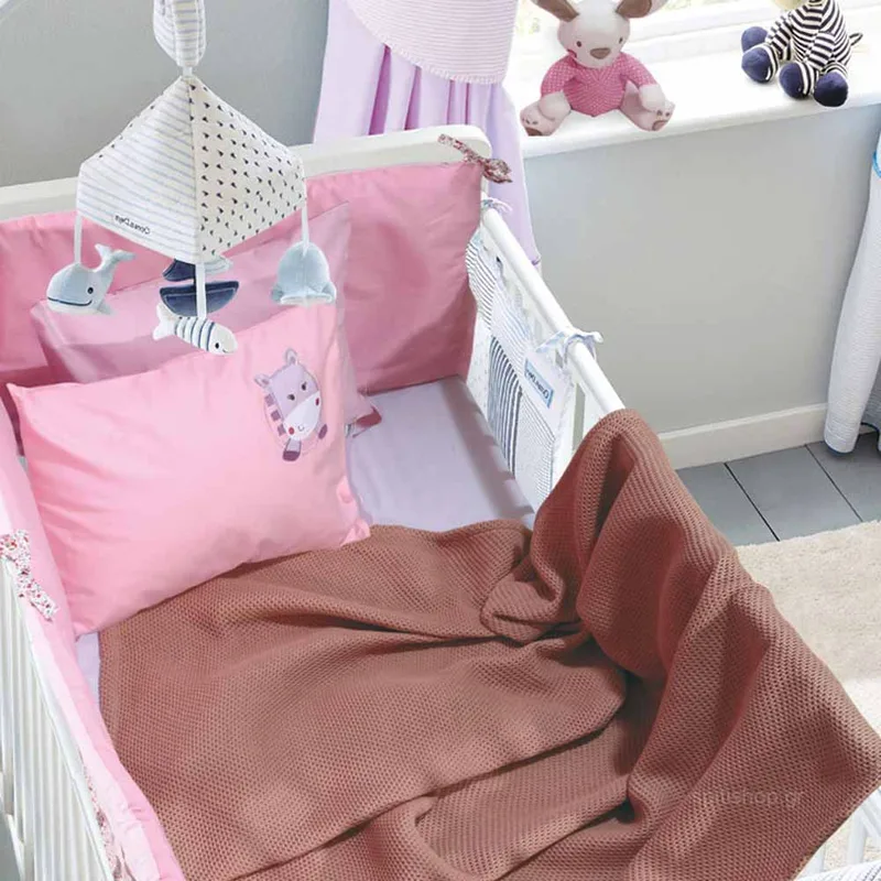 Κουβέρτα Πικέ Αγκαλιάς (80x110) Das Home Blanket Line 6544 Salmon