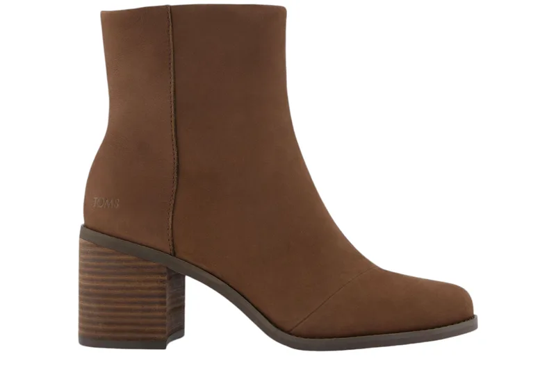 Μποτάκια TOMS Evelyn 10021283-DARK BROWN Γυναικείο