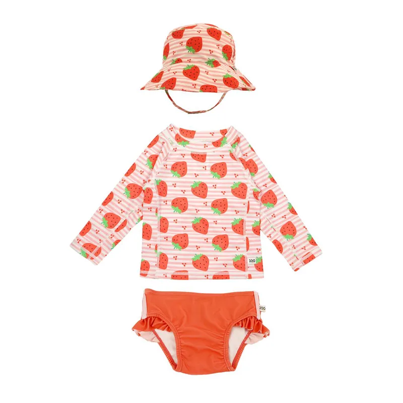 Σετ Μαγιό Με Bucket Καπέλο Και Μπλούζα UV 2 Ετών Strawberry Zoocchini ZOO16010 (Μέγεθος: 2 Ετών) - Zoocchini - ZOO16010-2T