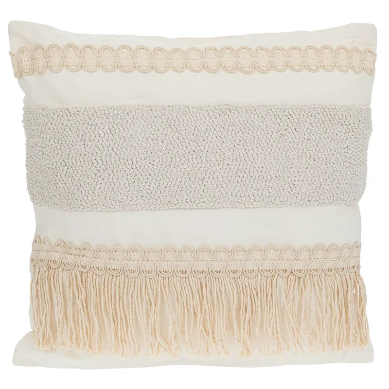 Διακοσμητικό Μαξιλάρι Υφασμάτινο Polycotton Μπεζ-Εκρού 42x42εκ. iliadis 90217 (Ύφασμα: 50% Cotton-50% Polyester, Χρώμα: Εκρού ) - Iliadis - il_90217