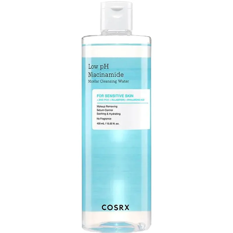 COSRX Low pH Niacinamide Micellar Cleansing Water Μικυλλιακό Νερό Καθαρισμού που Αφαιρεί Αποτελεσματικά Μακιγιάζ & Ρύπους 400ml