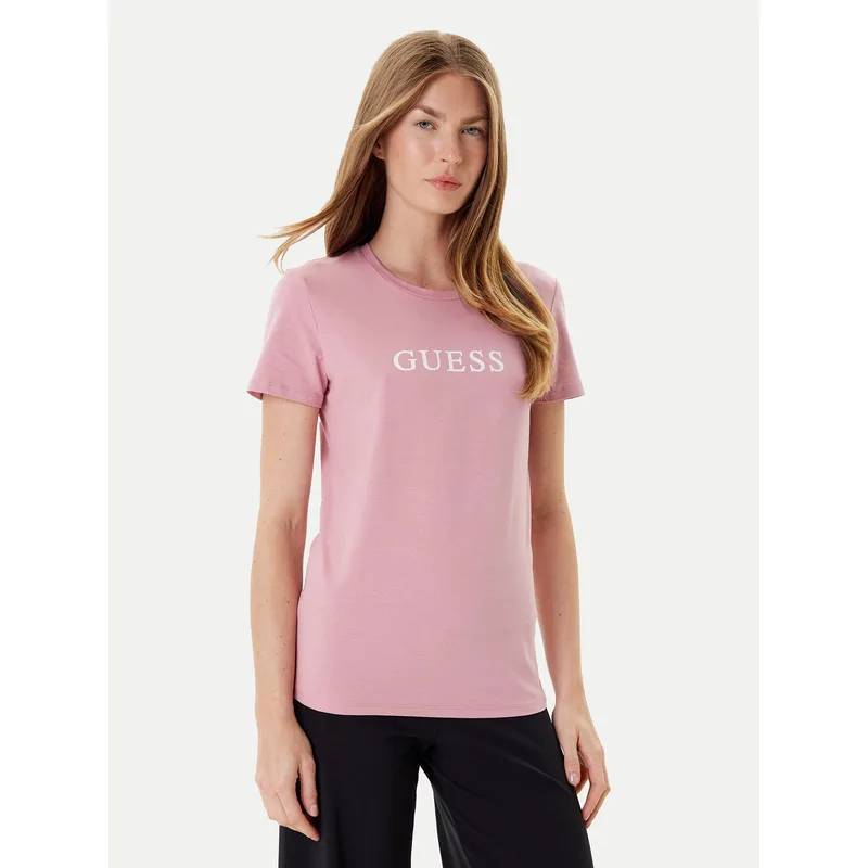 Guess T-Shirt O5RI01 KBBU1 Ροζ Regular Fit