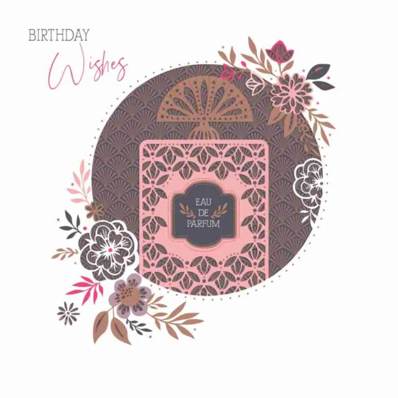 Ευχετήρια Κάρτα P.R Τρίπτυχη Happy Birthday -Eau de Parfume