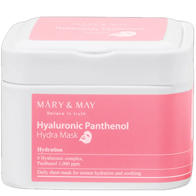 Mary & May Hyaluronic Panthenol Hydra Mask Υφασμάτινες Μάσκες Προσώπου με Υαλουρονικό Οξύ & Πανθενόλη για Εντατική Ενυδάτωση 30 Τεμάχια