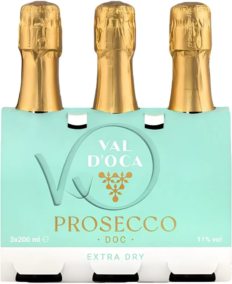 PROSECCO VAL D'OCA DOC TREVISO EXTRA DRY ΛΕΥΚΟ 3X 200ML