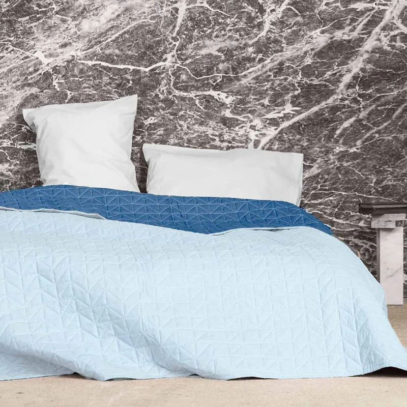 Κουβερλί Υπέρδιπλο 2 Όψεων Nima Layers Brillante Mint/Aegean Μπλε