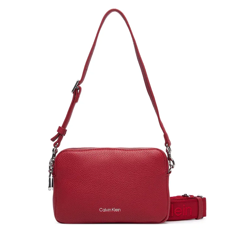 Τσάντα Calvin Klein Webbing 2X Strap Camera Bag LV04F3656G Κόκκινο