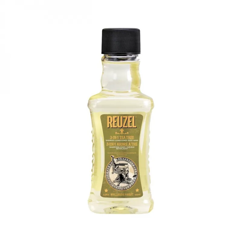 Reuzel 3 in 1 Tea Tree Shampoo, Conditioner & Body Wash (100ml)