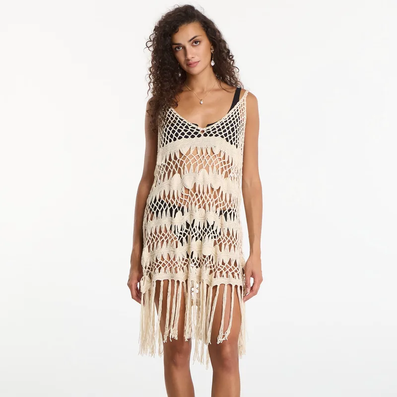 Φόρεμα Desigual Pareo Willow Beads White Universal