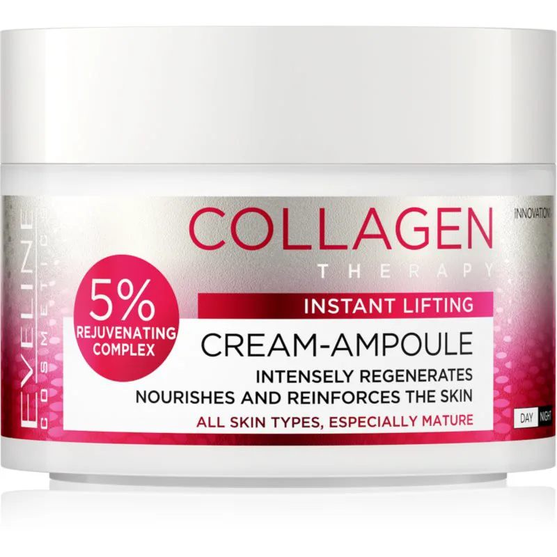 Eveline Cosmetics Cream-Ampoule Collagen Κρέμα εντατικής φροντίδας με λιφτινγκ αποτελέσματα 50 ml