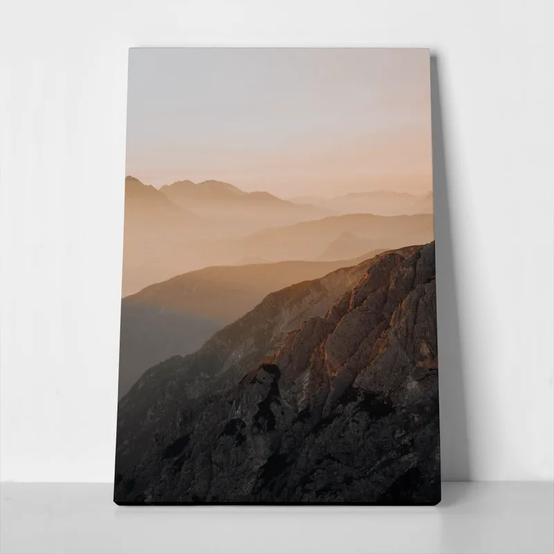 Πίνακας σε Καμβά RUSTIC FARMHOUSE MOUNTAINS