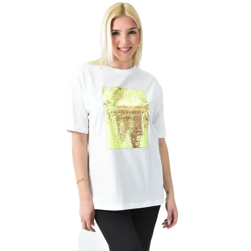 Γυναικείο T-shirt με σχέδιο Λευκό 26275