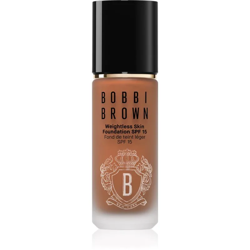Bobbi Brown Weightless Skin Foundation SPF 15 μακράς διαρκείας μεικ απ με ενυδατικό αποτέλεσμα απόχρωση Walnut 30 ml