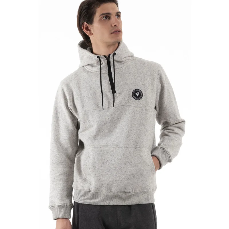 MAGNETIC NORTH HALF ZIP HOODIE ΜΠΕΖ
