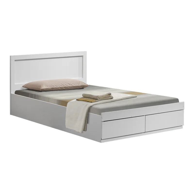 Κρεβάτι Olympus pakoworld με συρτάρι σε λευκή απόχρωση 120x200εκ - PAKO WORLD - 123-000247