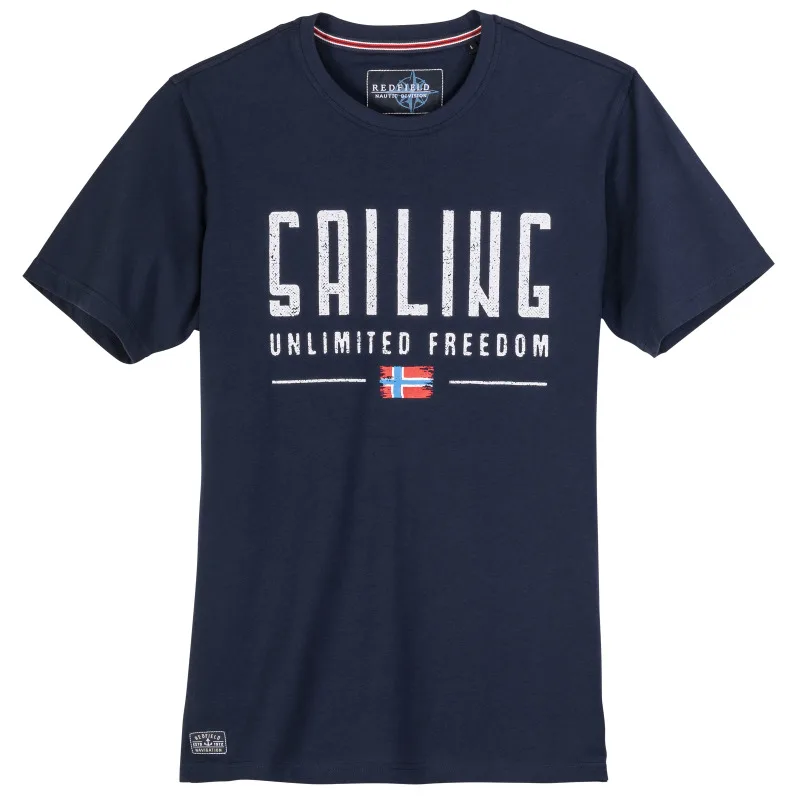 King size t-shirt μακό pennie "Sailing",της Redfield - Night Blue