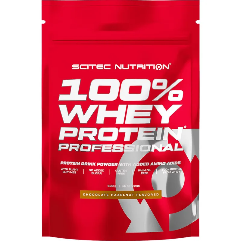 Scitec Nutrition 100% Whey Protein Professional Συμπλήρωμα Διατροφής με Καθαρή Πρωτεΐνη Ορού Γάλακτος Εμπλουτισμένη με Αμινοξέα 1000g - Chocolate Hazelnut