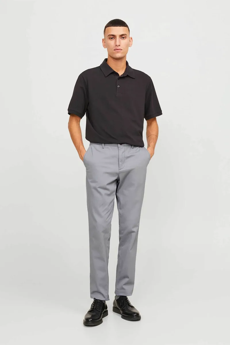 JACK & JONES ανδρικό παντελόνι chino Slim Fit "Marco Bowie" - 12150148 Γκρι