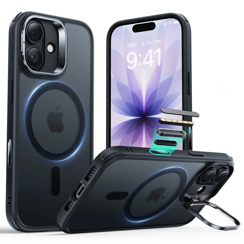 Θήκη ESR Classic Hybrid with Stash Stand (Camera Control Button) HaloLock MagSafe Frosted Black iPhone 17