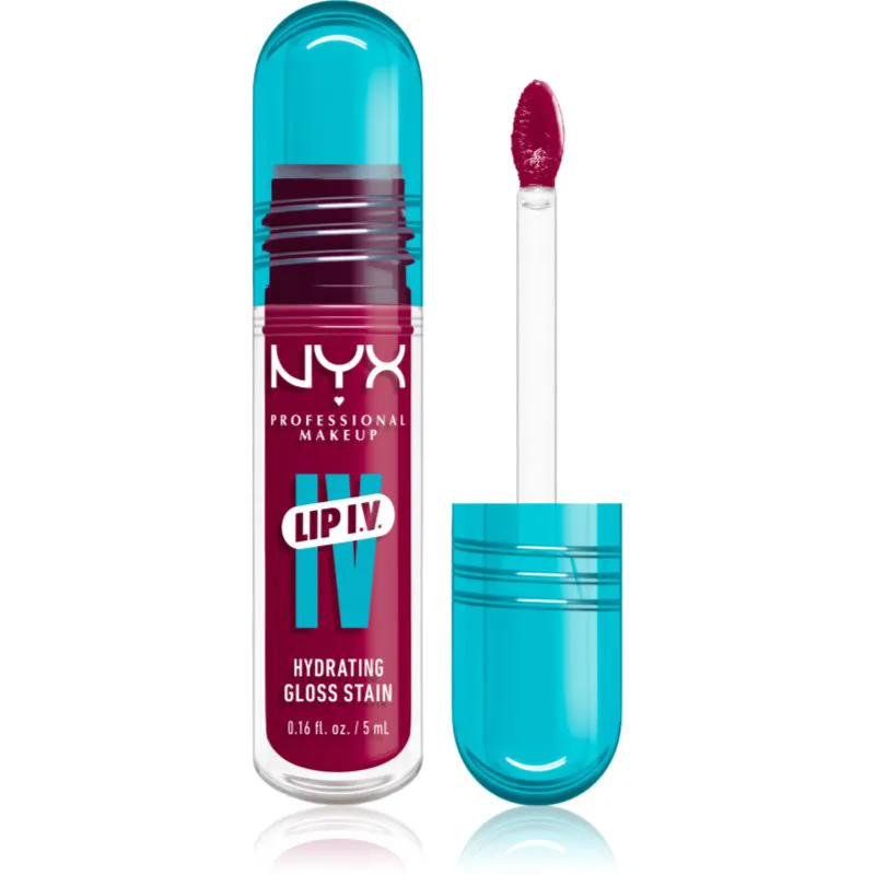 NYX Professional Makeup Lip IV λιπ γκλος μακράς διαρκείας με ενυδατικό αποτέλεσμα απόχρωση Magenta Mist 5 ml