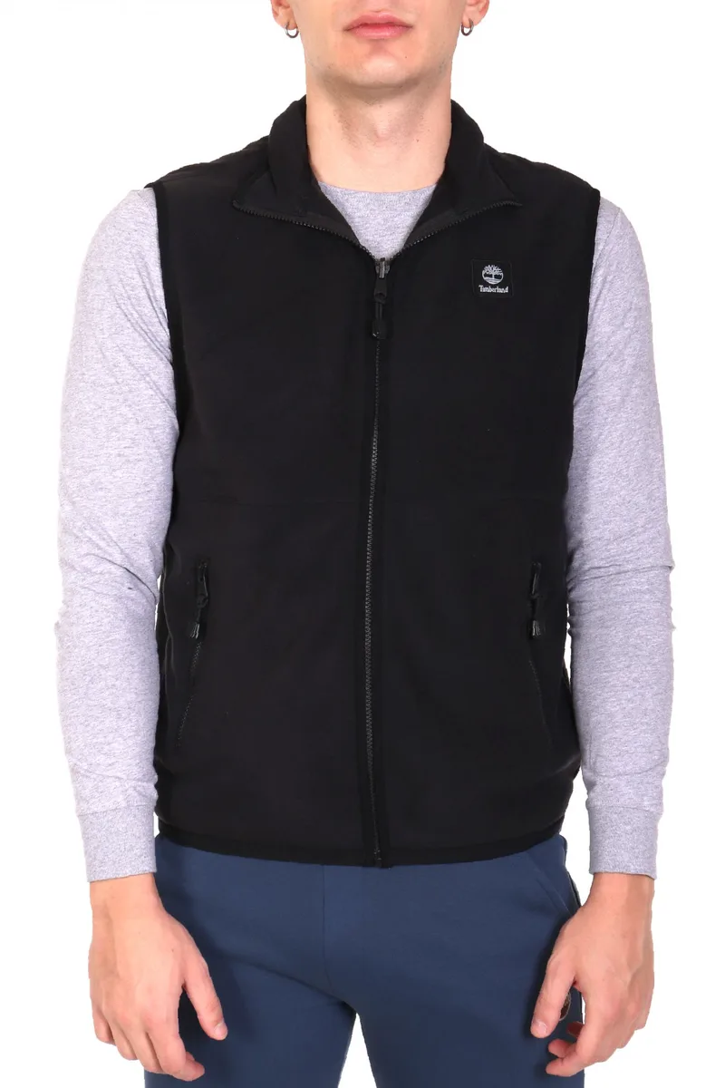 TIMBERLAND FLEECE ΑΜΑΝΙΚΟ POLAR VEST ΜΑΥΡΟ