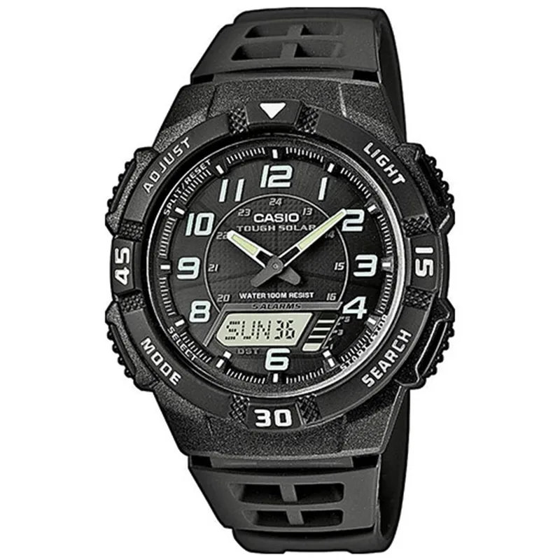 CASIO Tough Solar Black Rubber Strap AQ-S800W-1BV