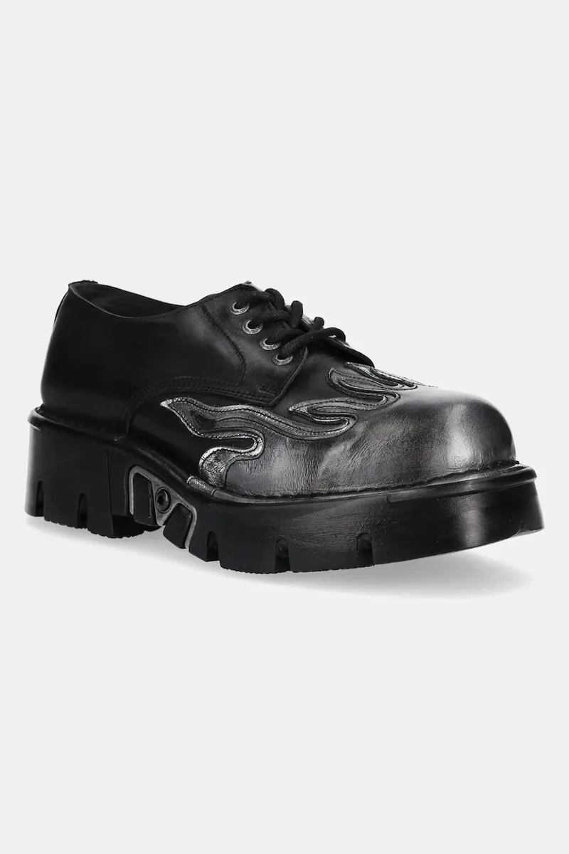 Δερμάτινα κλειστά παπούτσια New Rock METALLIC