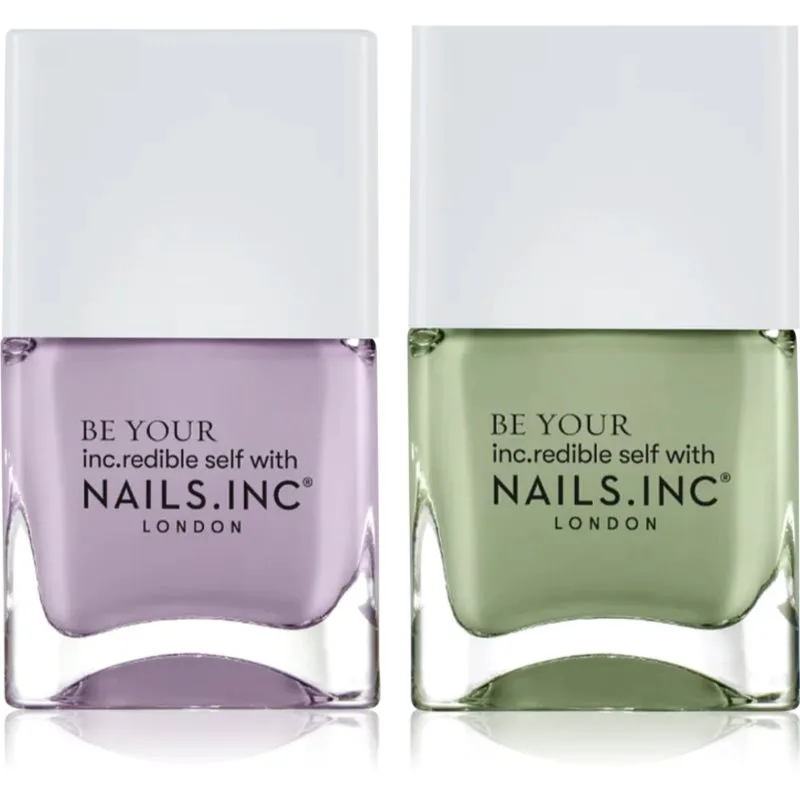 Nails Inc. Summer Matcha Mood Duo Σετ βερνίκι νυχιών