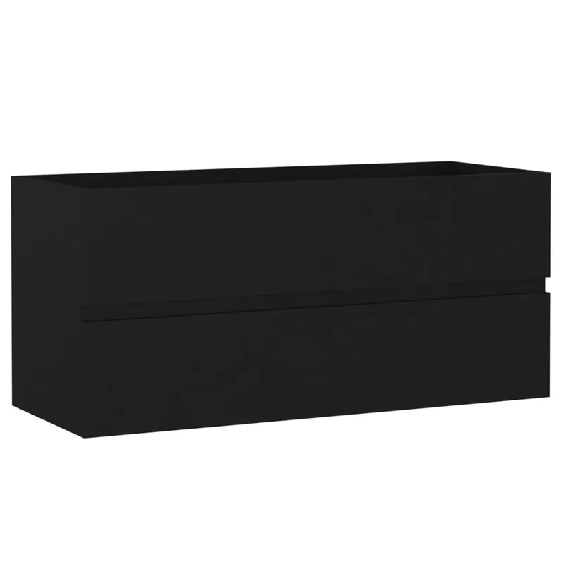 vidaXL Ντουλάπι Νιπτήρα Μαύρο 100x38,5x45 εκ. από Επεξ. Ξύλο