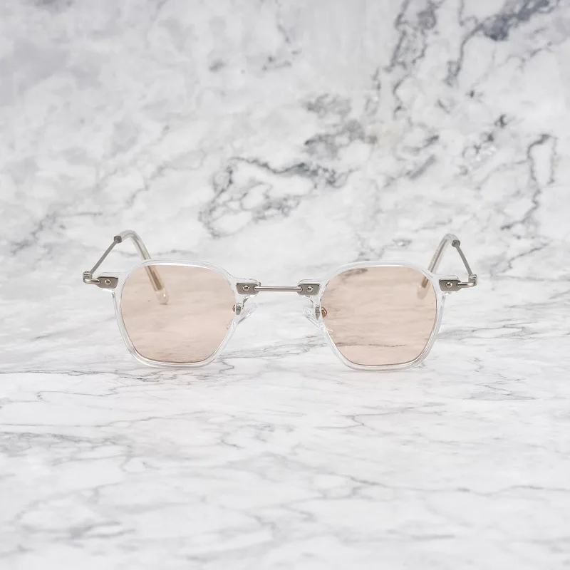 LOGAN Tinted Sunglasses | Clear | Peach Shades | Explicit Poets Sunglasses