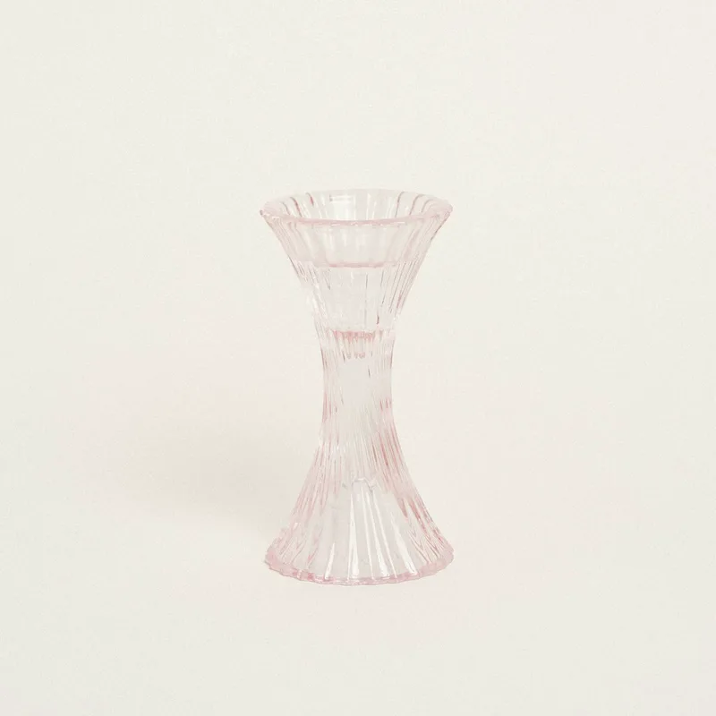 Beauty Home ΚΗΡΟΠΗΓΙΟ ΓΥΑΛΙΝΟ ΑΠΑΛΟ ΡΟΖ 7 x 14 cm