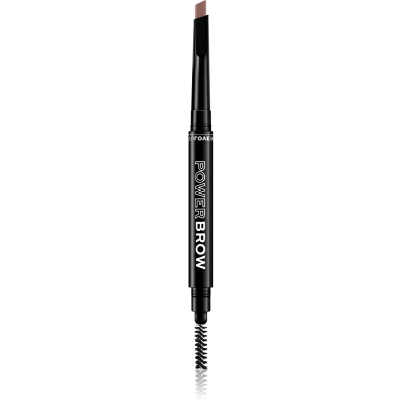 Revolution Relove Power Brow μολύβι για τα φρύδια με βούρτσα απόχρωση Brown 0,3 γρ