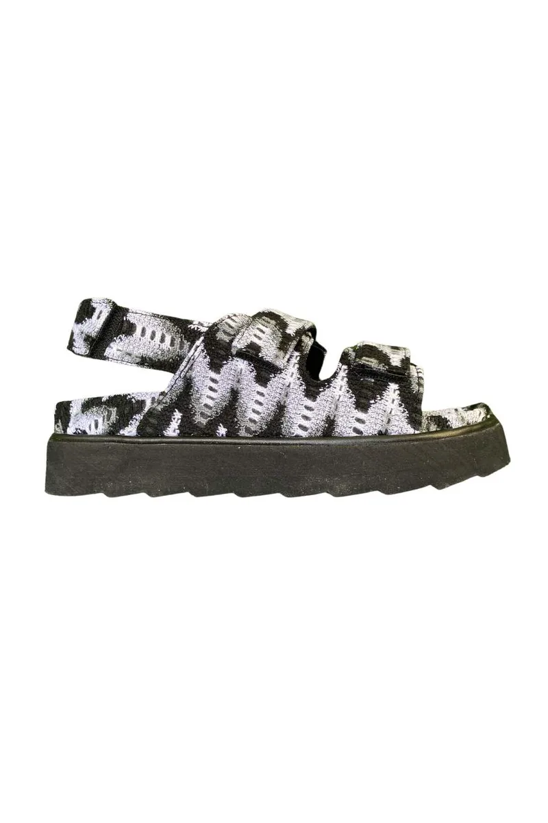 COLORS OF CALIFORNIA Σανδάλια - Πέδιλα PLATFORM SANDAL ETHNIC FABRIC - BLACK-HC.STORMY42-BLACK