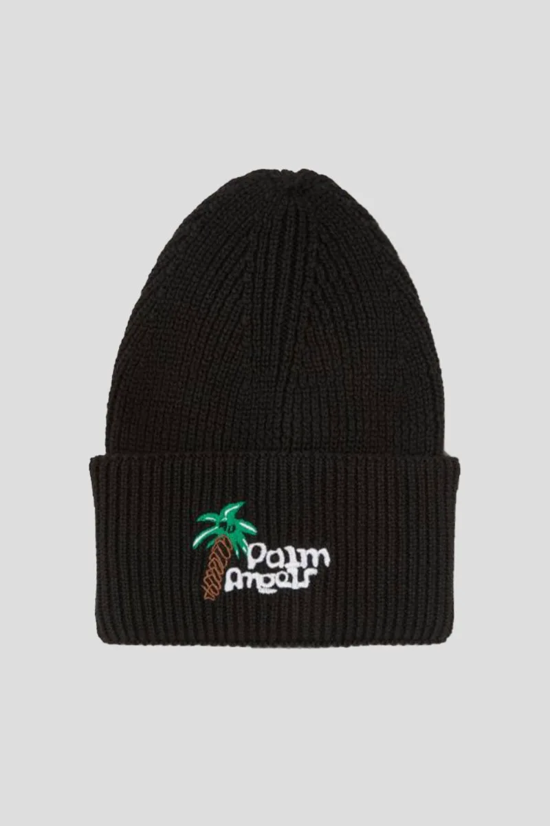 PALM ANGELS Ανδρικό Μαύρο Sketchy Black Beanie
