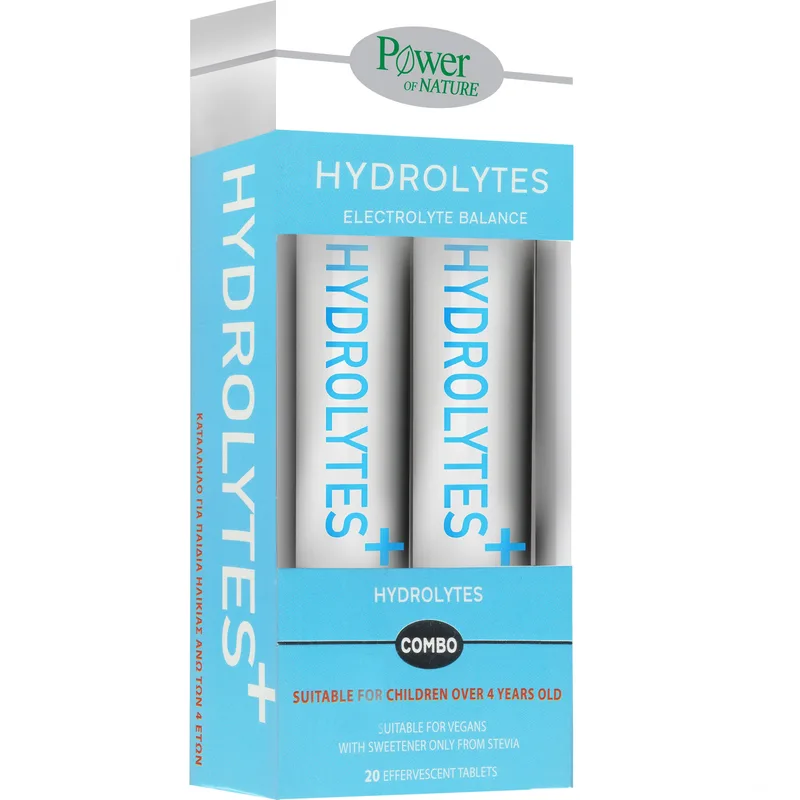 Power Health Promo Hydrolytes+ Συμπλήρωμα Διατροφής Φόρμουλας Μετάλλων για Αποκατάσταση της Ισορροπίας των Ηλεκτρολυτών & Ενυδάτωση με Γεύση Λεμόνι 40 Effer.tabs (2x20 Effer.tabs)