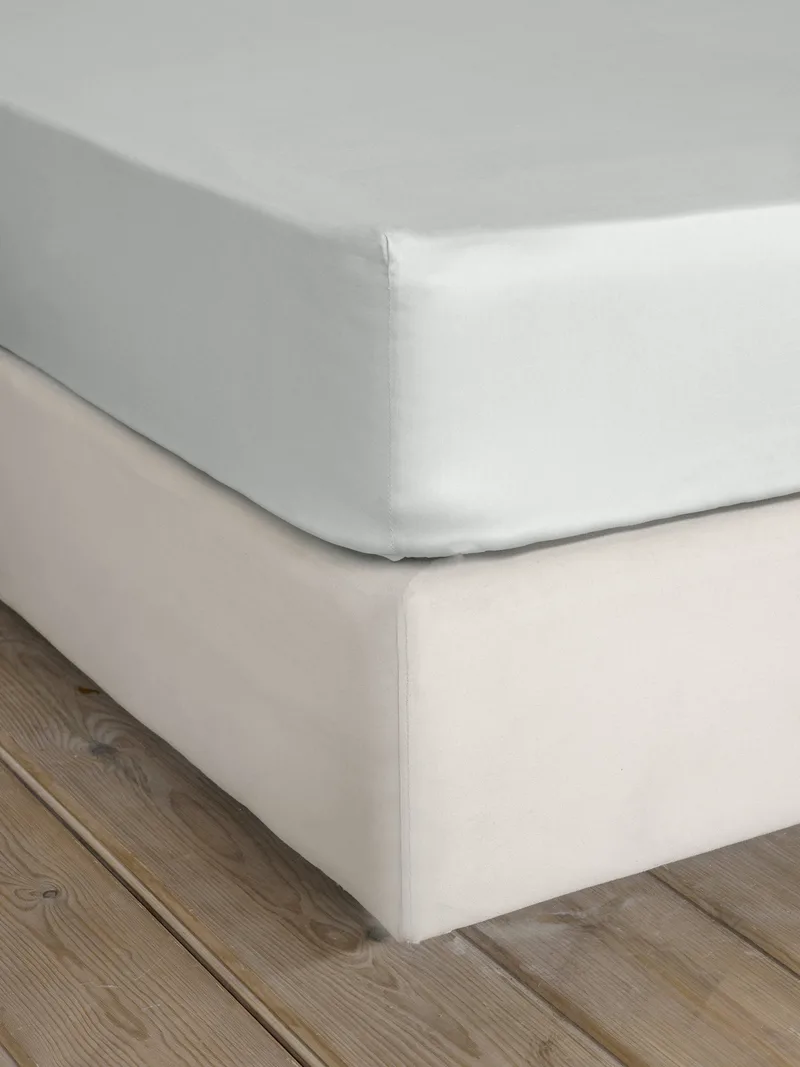Σεντόνι Υπέρδιπλο με Λάστιχο Nima Superior Satin Soft Gray 165x205+35