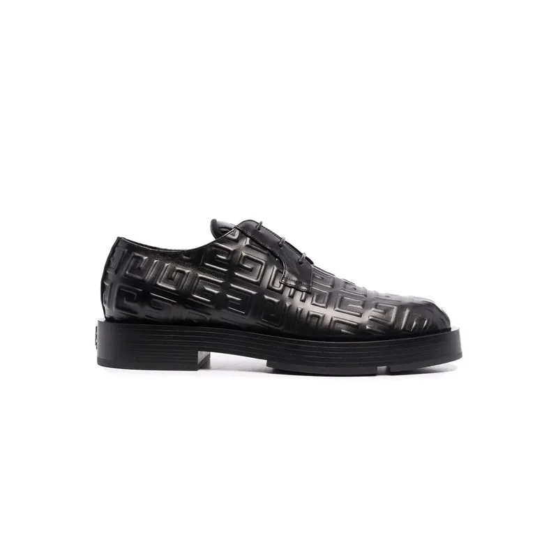 GIVENCHY Ανδρικό Μαύρο 4G-Motif Lace-Up Derby Shoes