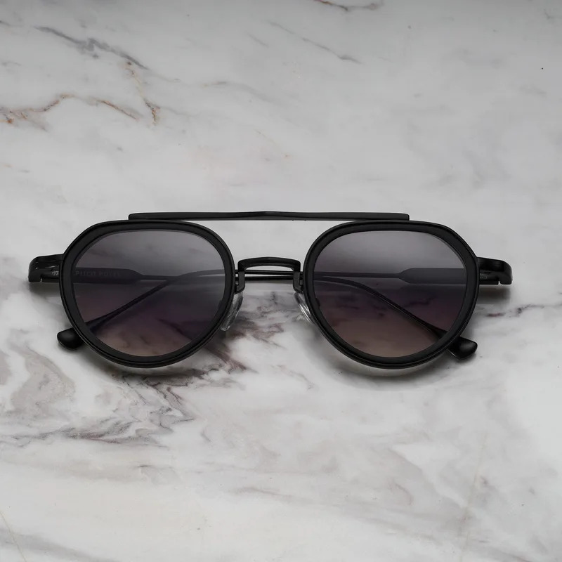 TEX A20EP1M - TEX - MATT BLACK & MATT BLACK - GRADIENT GRAY Sunglasses | Matt Black & Matt Black | Gradient Gray Shades | Explicit Poets Sunglasses