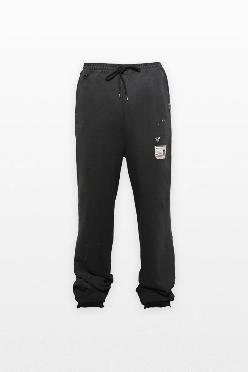 MAISON MIHARA YASUHIRO Ανδρικό Μαύρο Distressed Track Pants