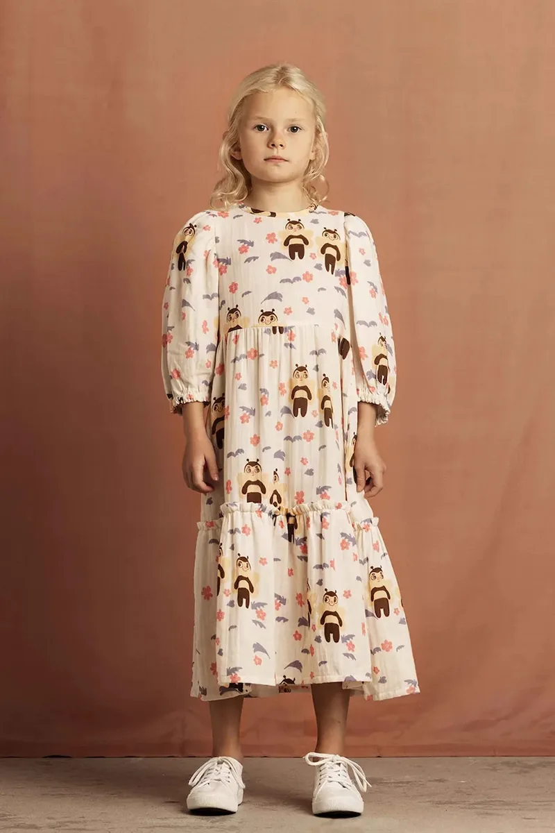 Παιδικό βαμβακερό φόρεμα Mini Rodini Muslin bee