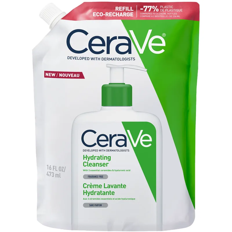 CeraVe Hydrating Cleanser Ενυδατική Μη Αφρίζουσα Κρέμα Καθαρισμού για Πρόσωπο & Σώμα Ανταλλακτικό 473ml Refill