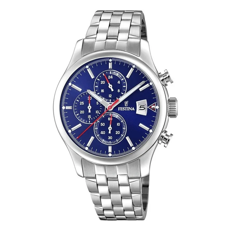 FESTINA Gents Chronograph Silver Stainless Steel Bracelet F20374/2