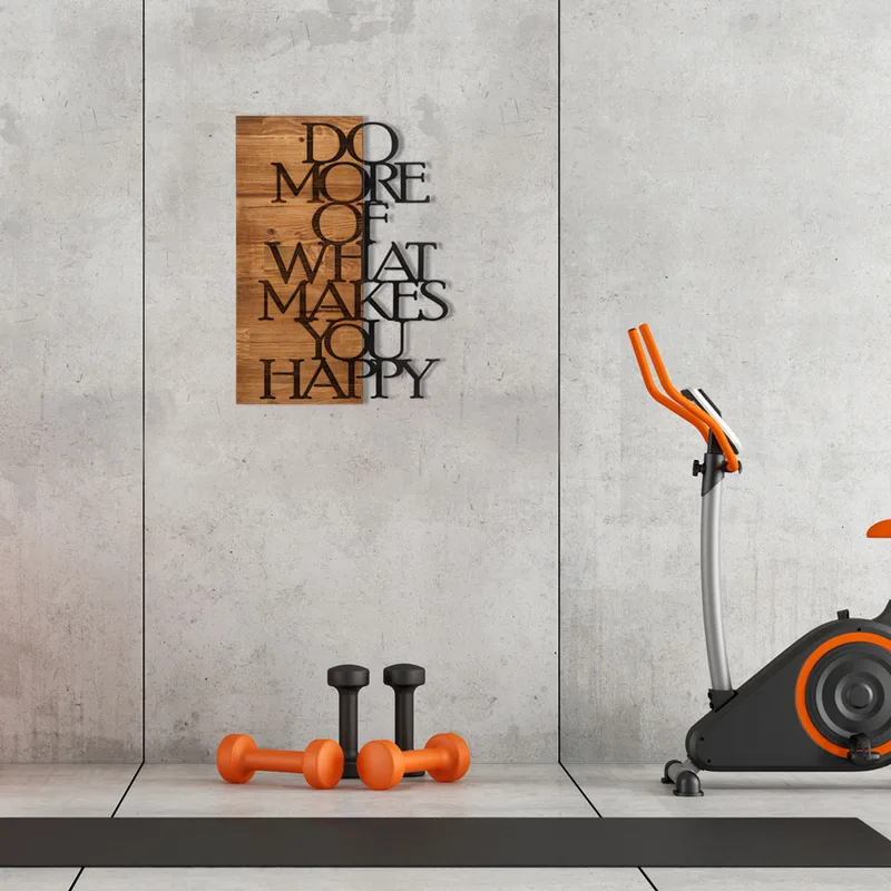 Ξύλινο Διακοσμητικό Τοίχου Do More Of What Makes You Happy 279Enz1747 42x58 cm
