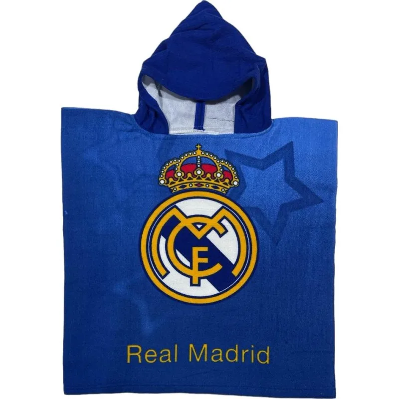 Real Madrid Star Πετσέτα θαλάσσης πόντσο 55×110 cm (Fast Dry) Μπλε