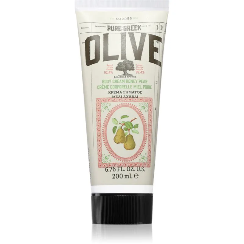 Korres Pure Greek Olive & Honey Pear θρεπτική κρέμα για το σώμα 200 ml
