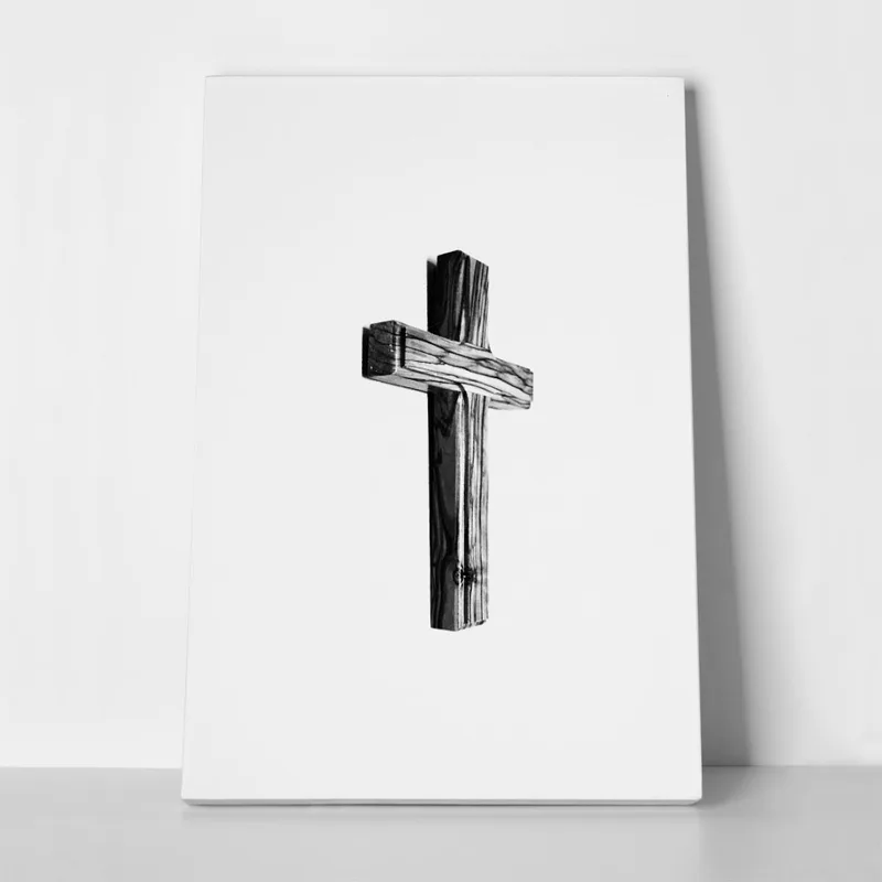 Πίνακας σε Καμβά RUSTIC FARMHOUSE CROSS
