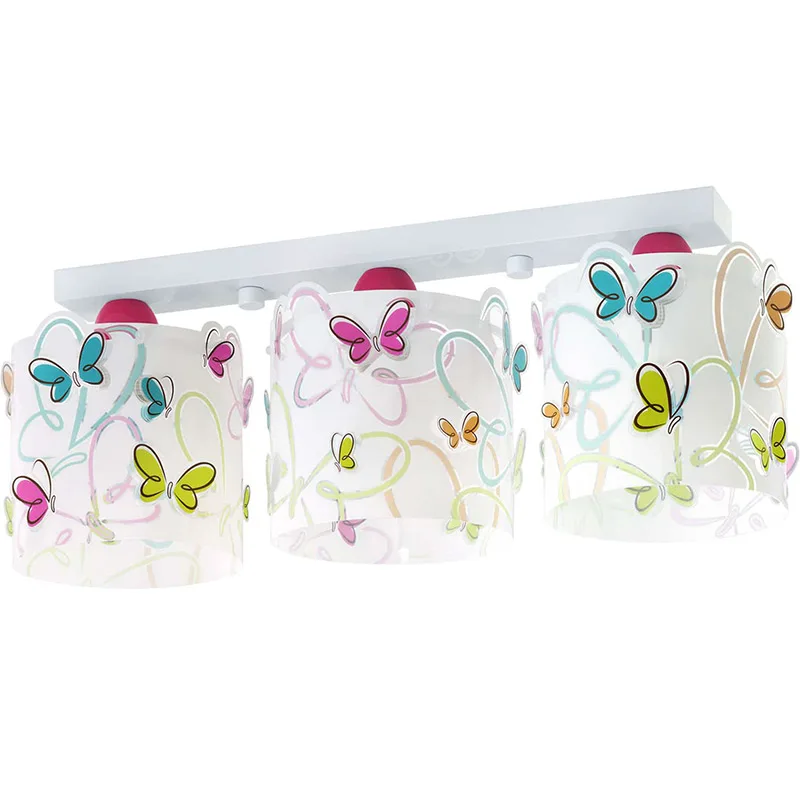 Παιδικό Φωτιστικό Οροφής Τρίφωτο Ango 62143 Butterfly