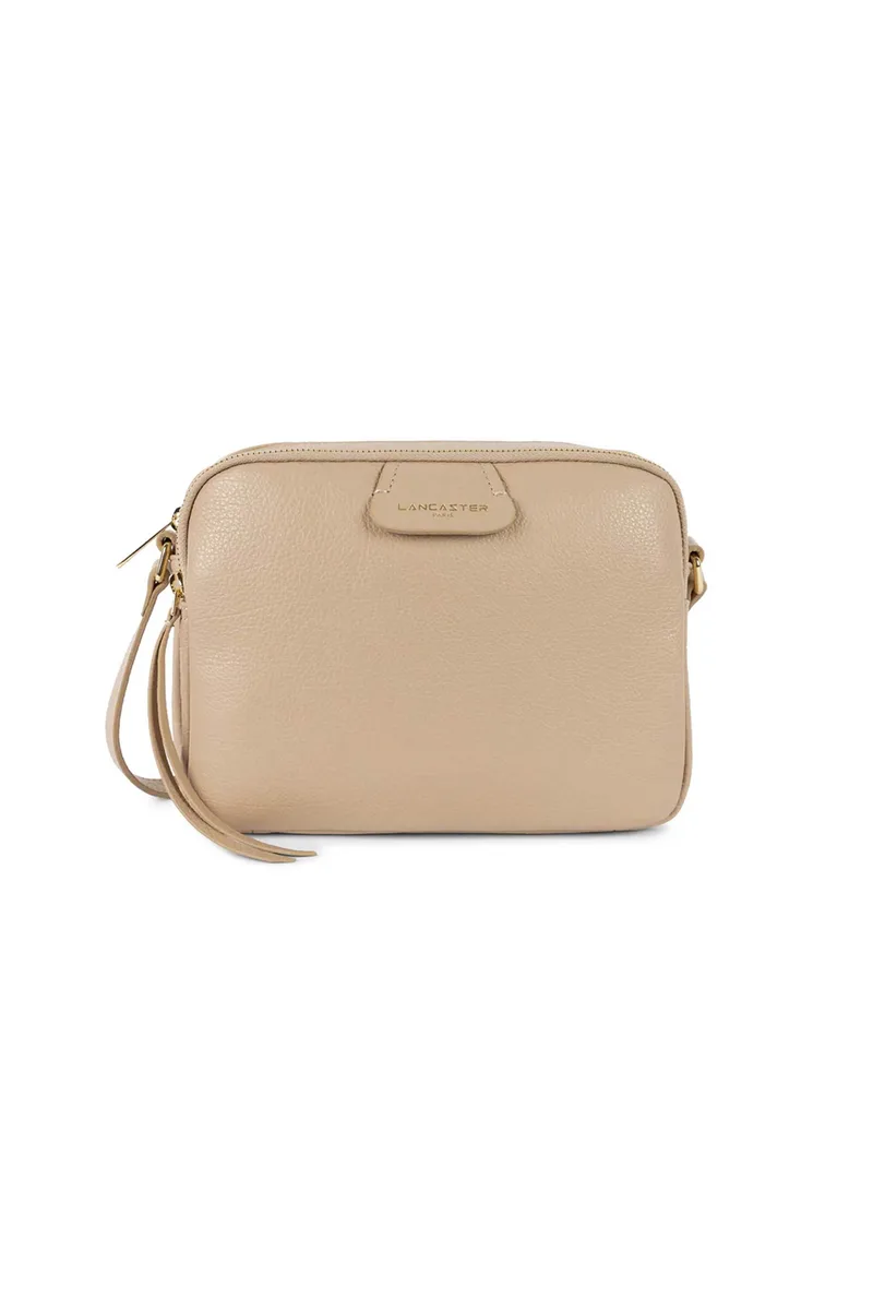 Lancaster γυναικεία δερμάτινη τσάντα crossbody "Dune Medium" - 529-71 Μπεζ