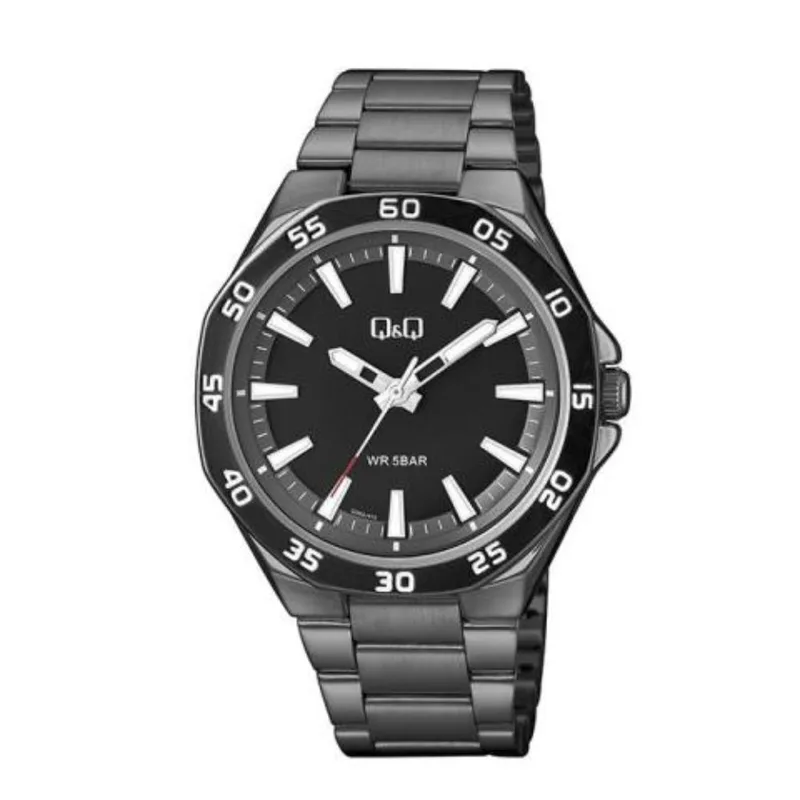 Ρολόι Ανδρικό Black Stainless Steel 42mm Q&Q QZ82J412Y